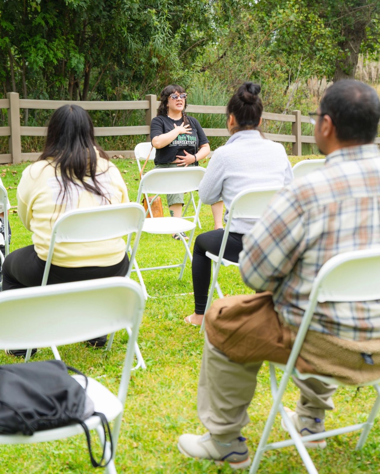 A healing circle in the park